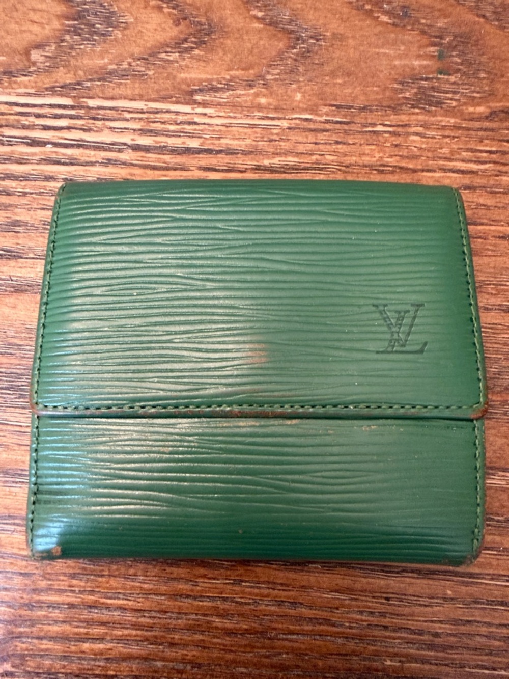 Louis Vuitton Green Epi Leather Compact Wallet
